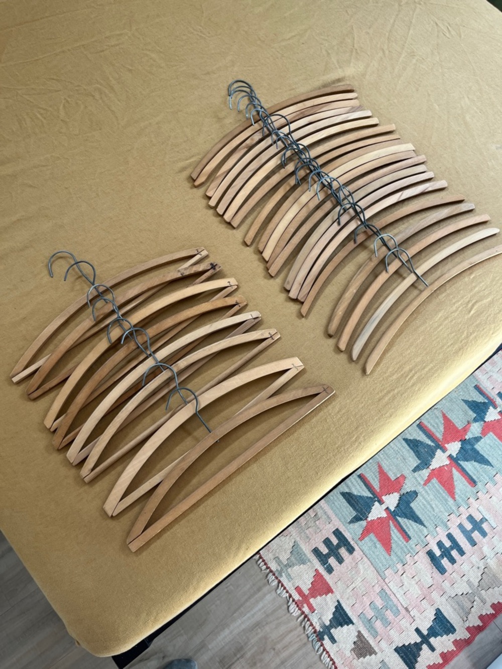 Antique Wooden Vintage Clothes Hanger Bundle Lot